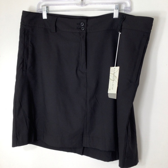 NWT Maggie Lane skort women 20 black new golf polyester spandex stretch - Picture 9 of 9